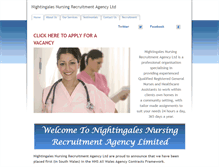 Tablet Screenshot of nightingalesnursing.com